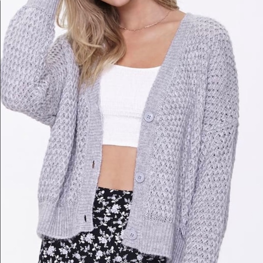 Open knit cardigan